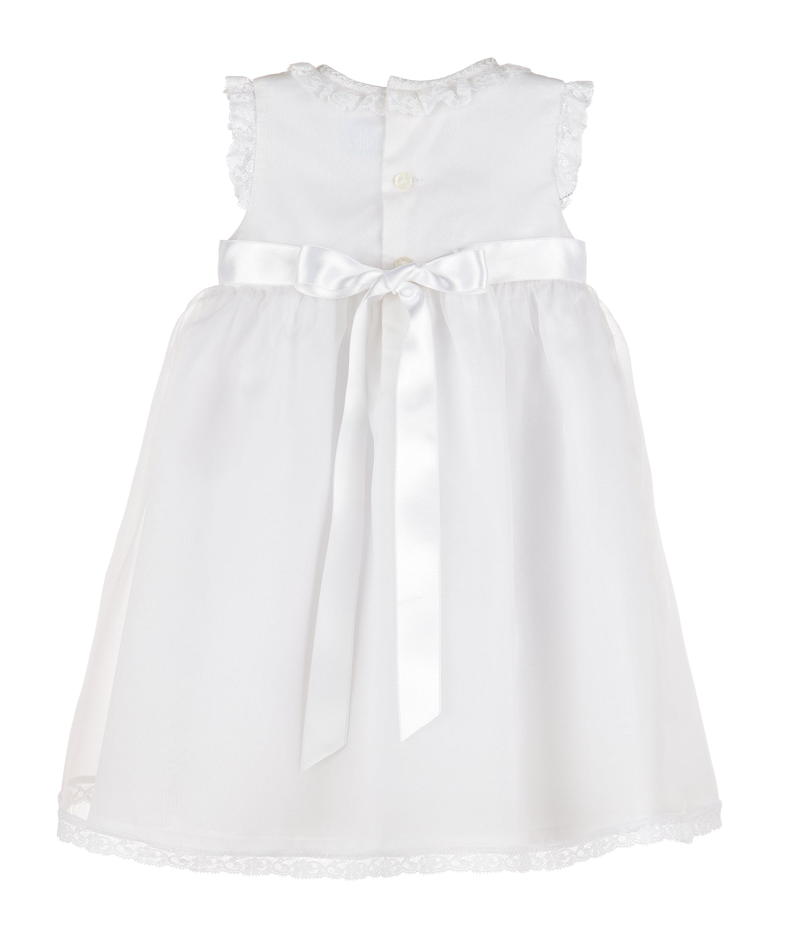 Organza Silk Dress, White