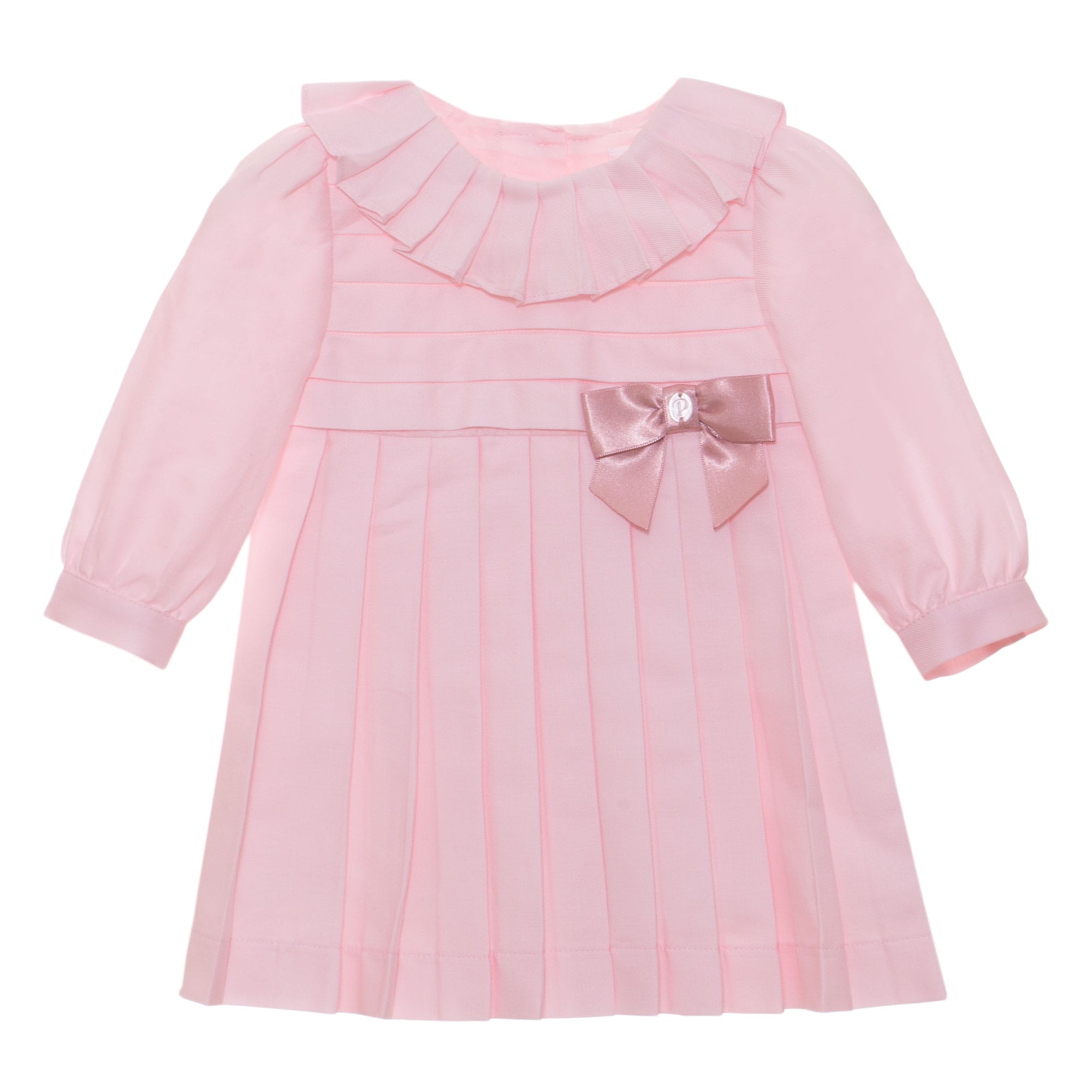 patachou pink dress Patachou Girls Pink Tulip Flower Chiffon Long Sleeve Party Dress