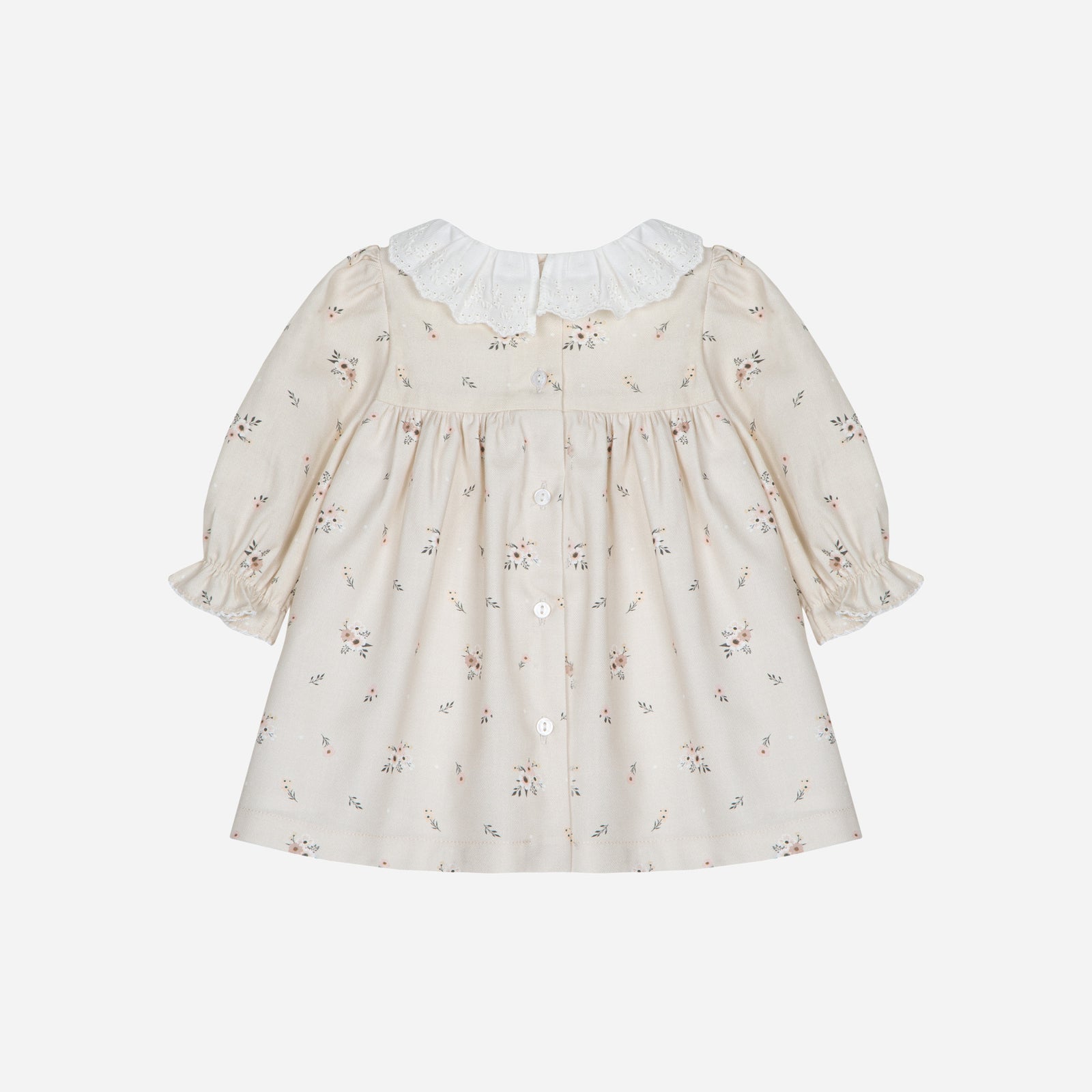 Baby Dress, Woven, Beige Floral