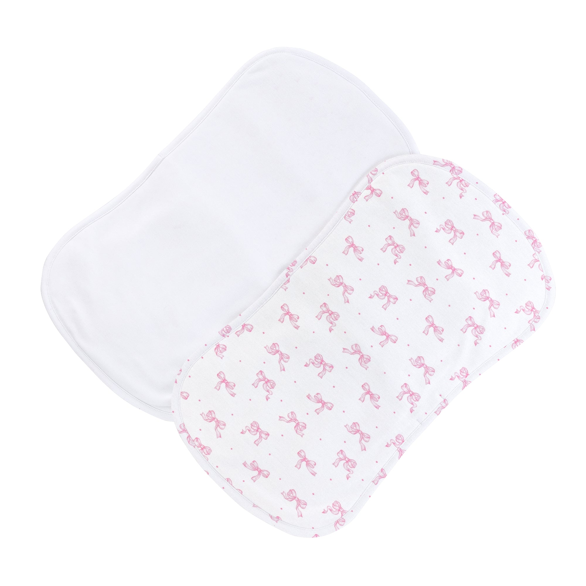 Tiny Pretty Bows Printed Burp Cloth 2PC Set