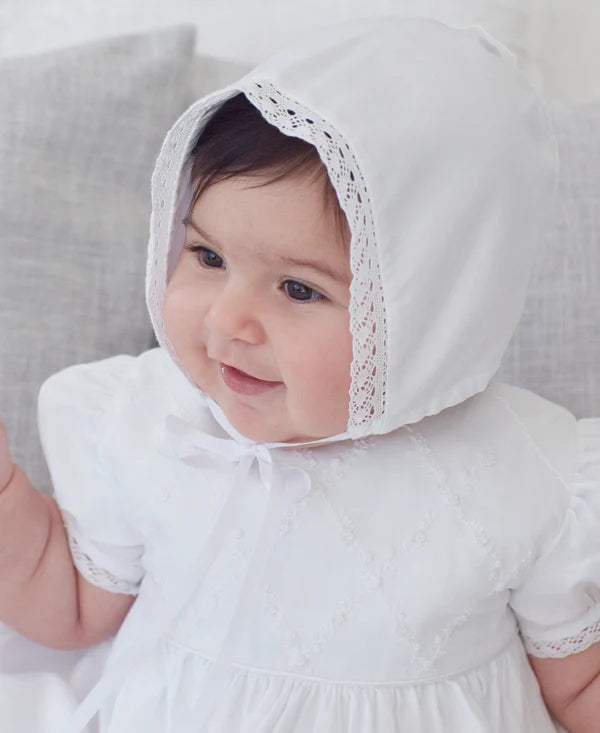 Besos Annalise Christening, SS Gown And Hat Set