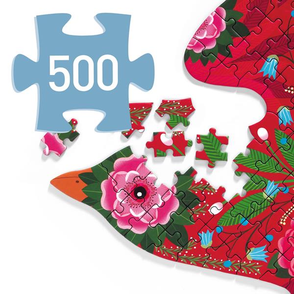 Bird 500pc Puzz'Art Shaped Jigsaw Puzzle