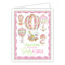 Card - Handpainted Congratulations on your New Baby Girl Hot Air Balloons