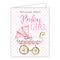 Card - Handpainted Welcome Sweet Baby Girl Carriage