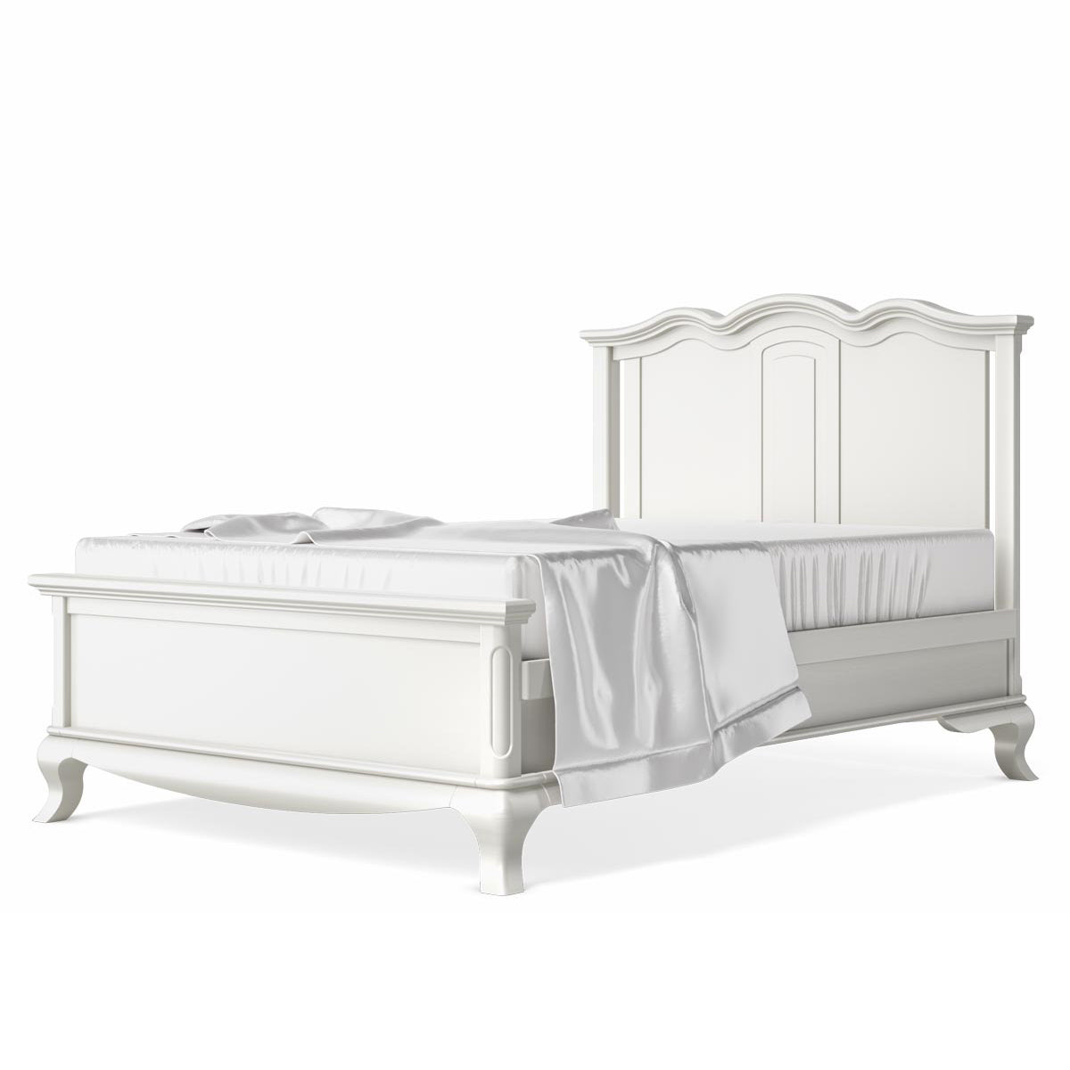 Full Bed Solid Back Solid White