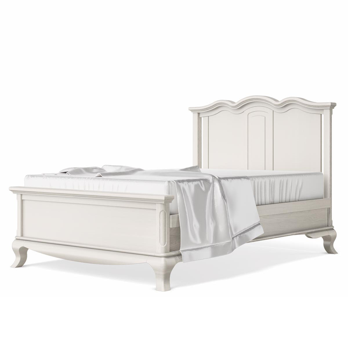 Full Bed Solid Back Washed White