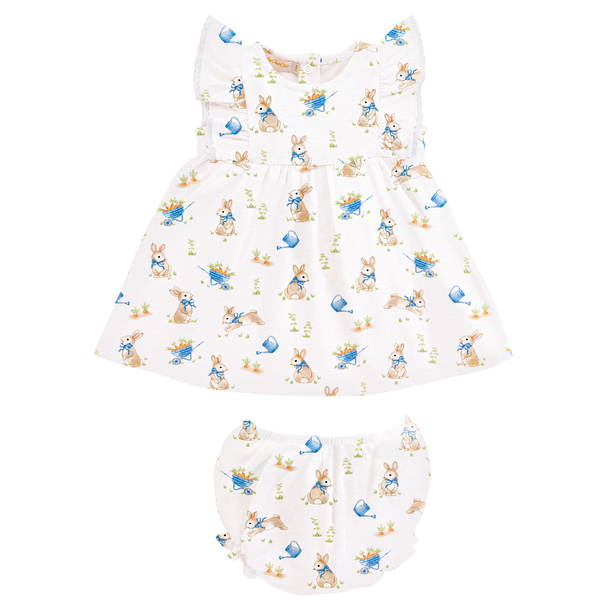 Baby Club Chic Bunny's Garden Dress Set with Ruffle Kids 'N Kribs Baby Club Chic Bunny's Garden Dress Set with Ruffle Kids 'N Kribs