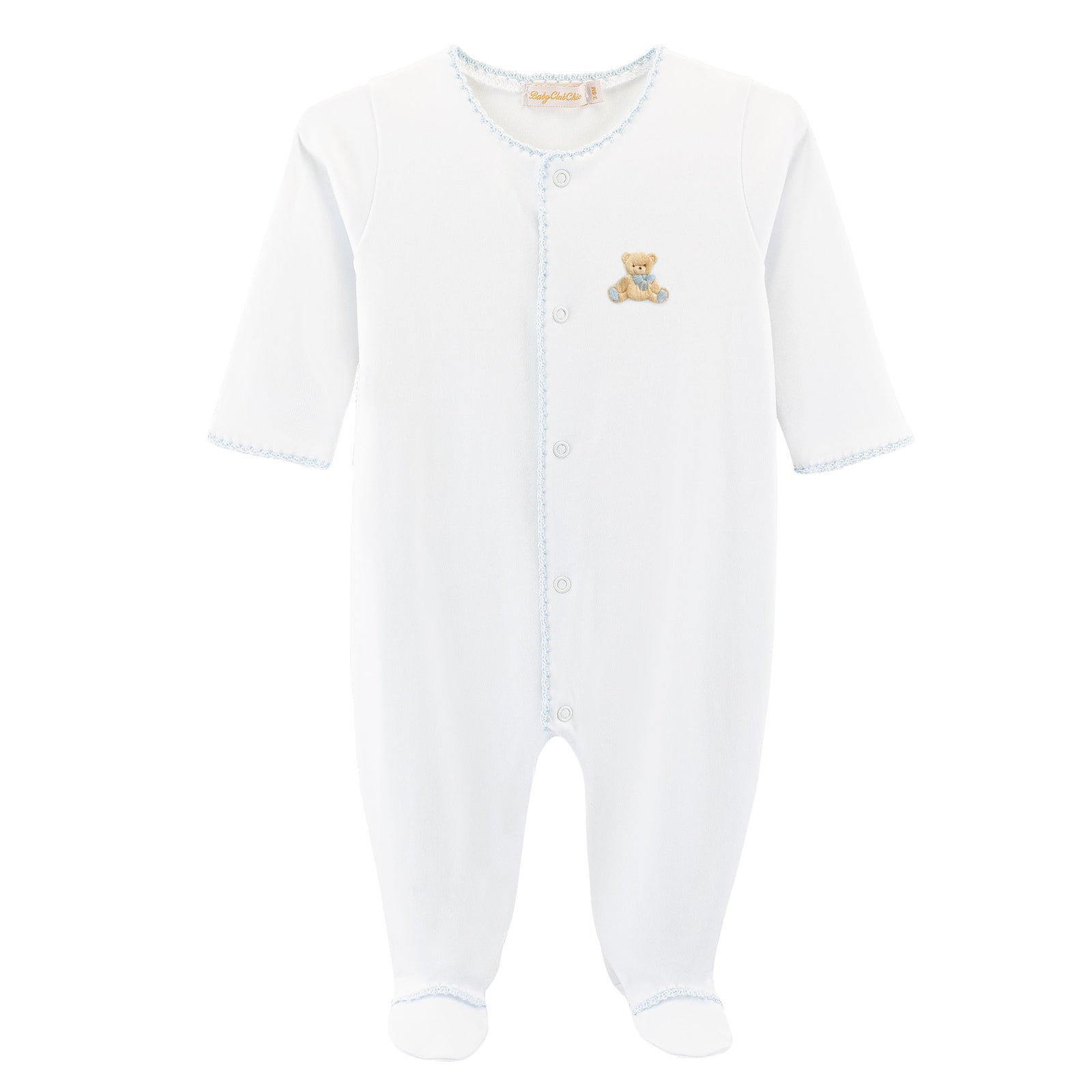 Toys - Blue Footie With Crochet Trim