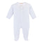 Light Blue Stripes Printed Zipped Footie