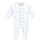 Tiny Baby Toys Printed Zipped Footie, Blue
