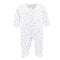 Tiny Rosebud Printed Zipper Footie w/Ruffles