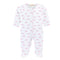 Tiny Pretty Bows Printed Zipper Footie w/Ruffles