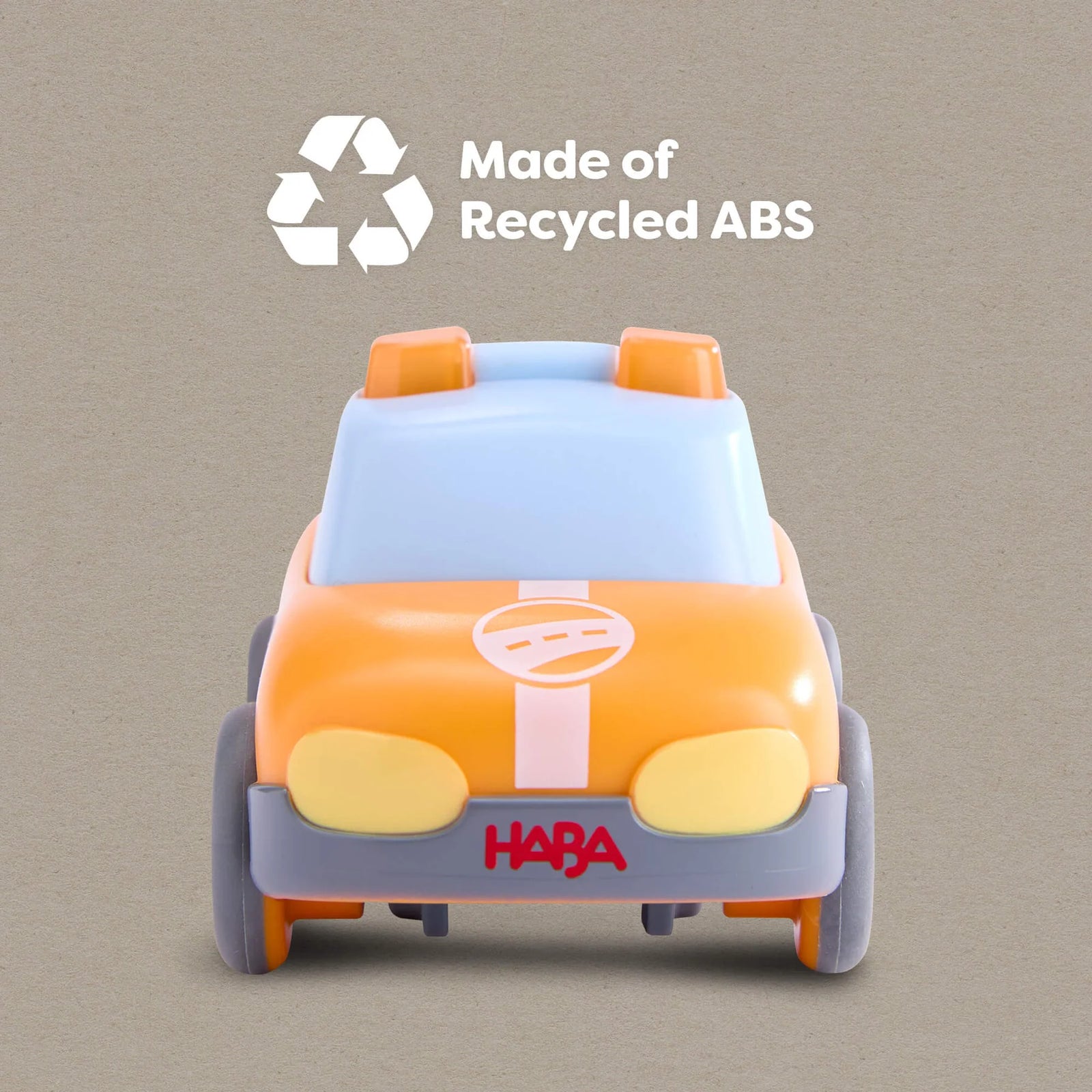 HABA Cars Yellow Pace Car with Momentum Motor - Recycled