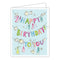 Card - Handpainted Happy Birthday To You Tassel Banners