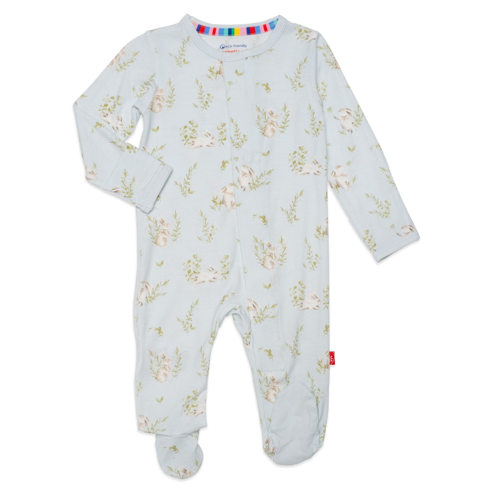 Hoppily Ever After Modal Footie, Blue