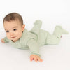 Love Lines Seagrass Organic Cotton Pointelle Magnetic Footie