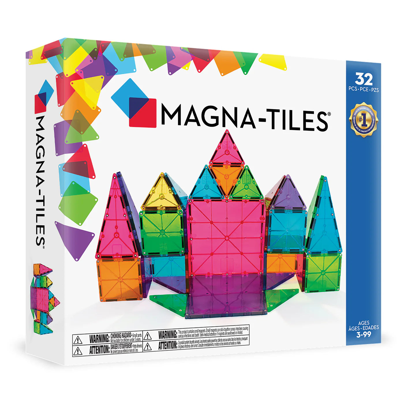 MAGNA-TILES® Clear Colors 32 Piece Set
