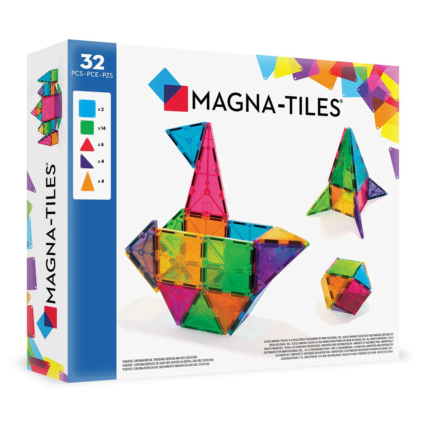 MAGNA-TILES® Clear Colors 32 Piece Set