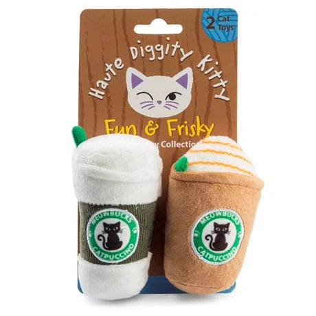 Meowbucks - 2 Coffee Cups - Catnip Toys
