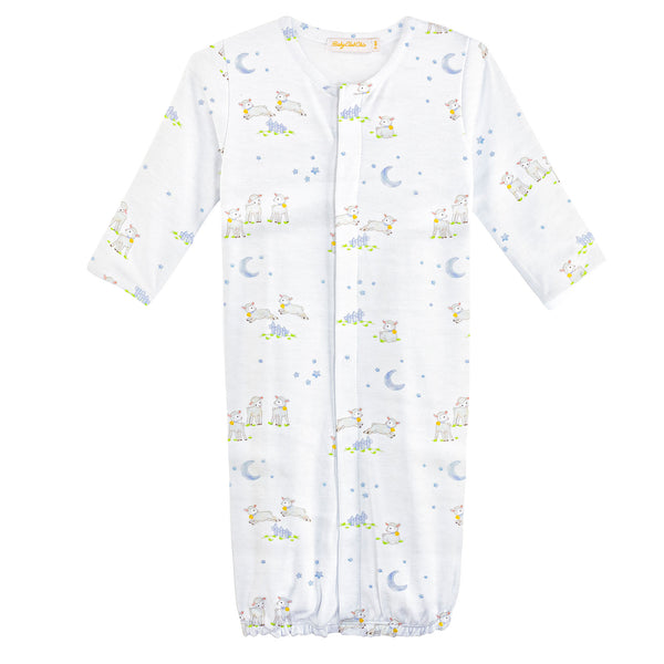 Baby Lambs Convertible Gown, Blue