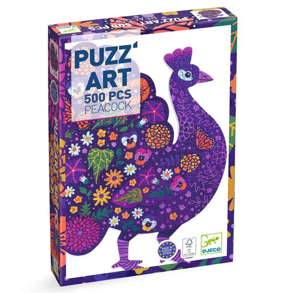 Peacock 500pc Puzz'Art Shaped Jigsaw Puzzle