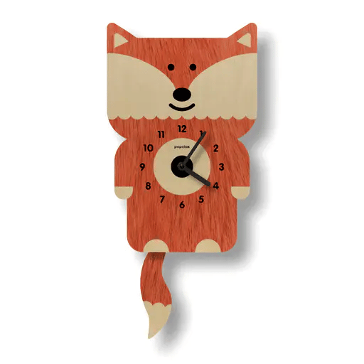 Pendulum Clock, Fox (Wood)