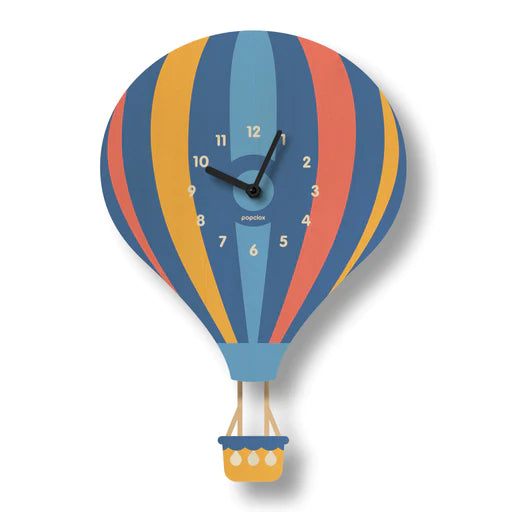 Pendulum Clock, Hot Air Balloon (Wood)