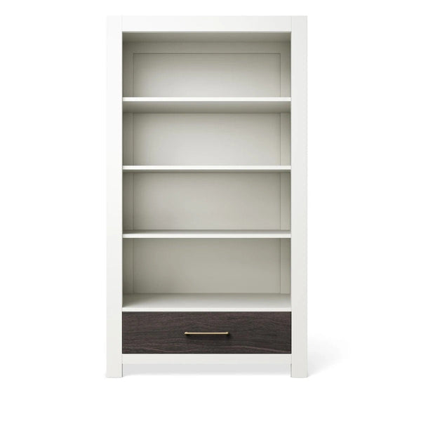 Bookcase Solid White with Oil Grey