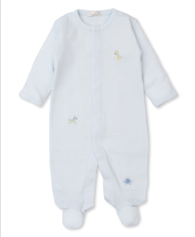 SCE Jungle Friends Striped Footie with Hand Emb