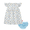 Sealed with a Kiss Organic Cotton Magnetic Little Baby Dress and Diaper Cover Set