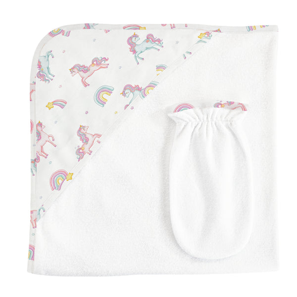 Magical Unicorn Towel with Mitt Set