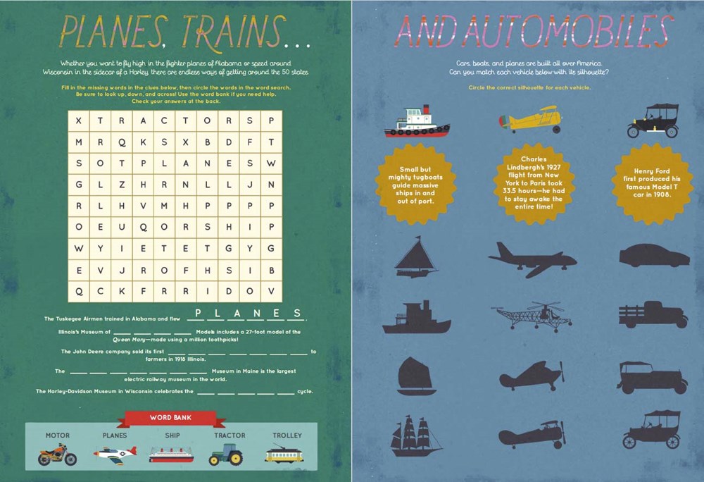 The 50 States: Activity Book