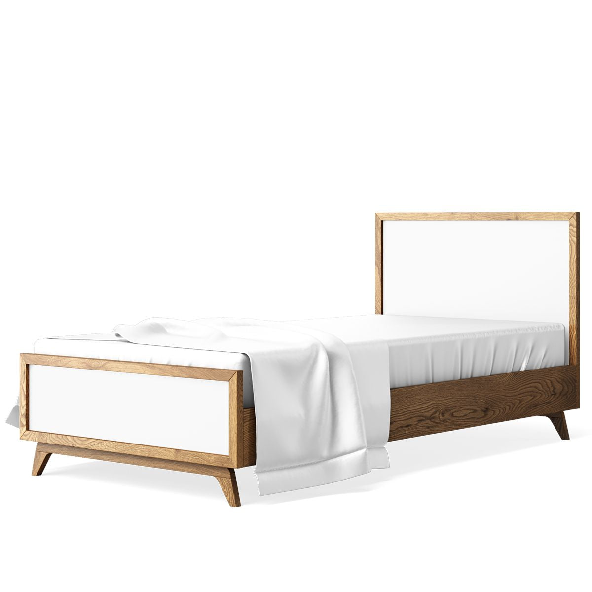 Twin Bed Solid White