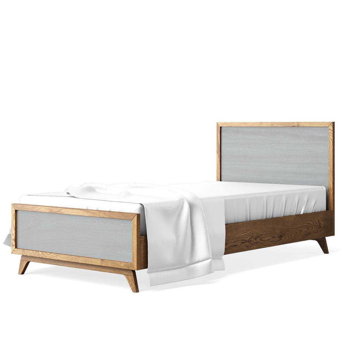 Twin Bed Washed Grey