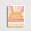 "Welcome Little One" Retro Sun Greeting Card