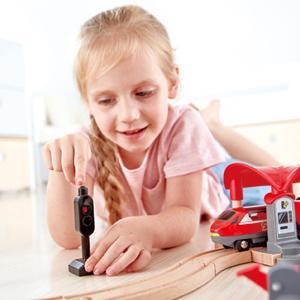 Wooden Busy City Train Rail Set