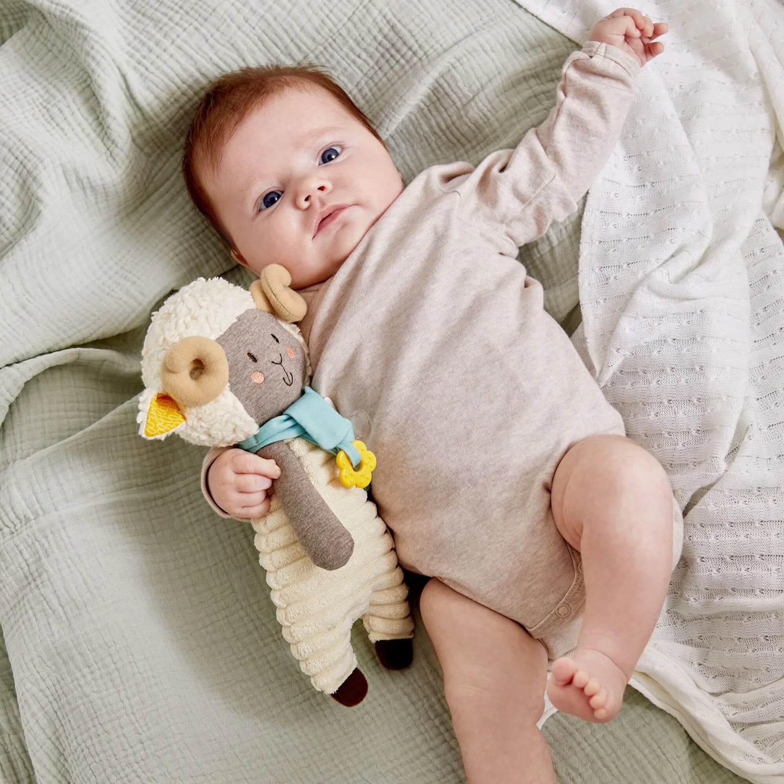 Woolbert the Ram Cuddly Baby Sensory Toy