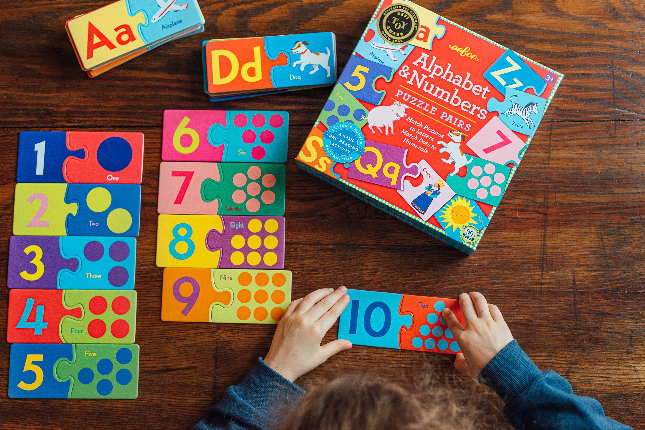 Alphabet And Numbers Puzzle Pairs