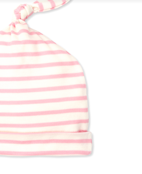 Basics Stripes Knotted Hat, Pink