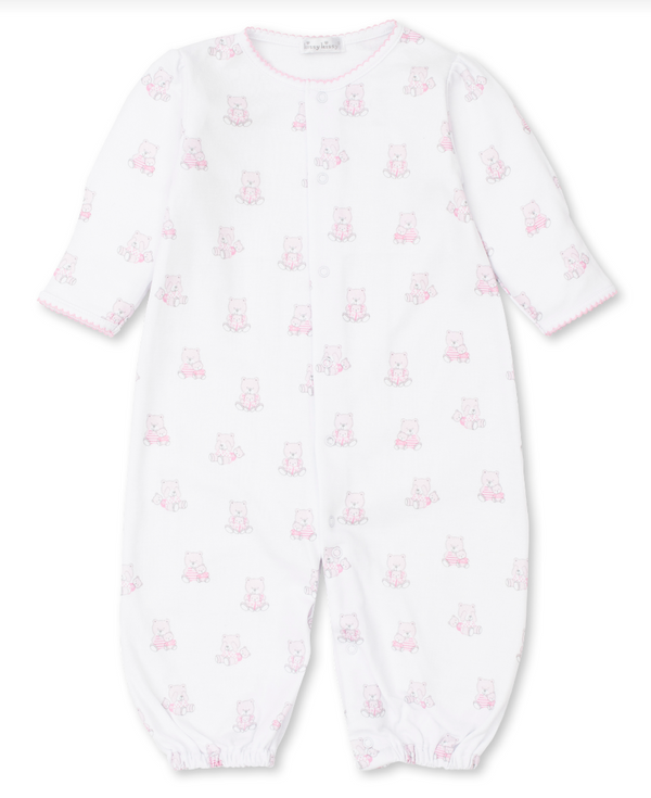 Bear Snuggles Convertible Gown, Pink
