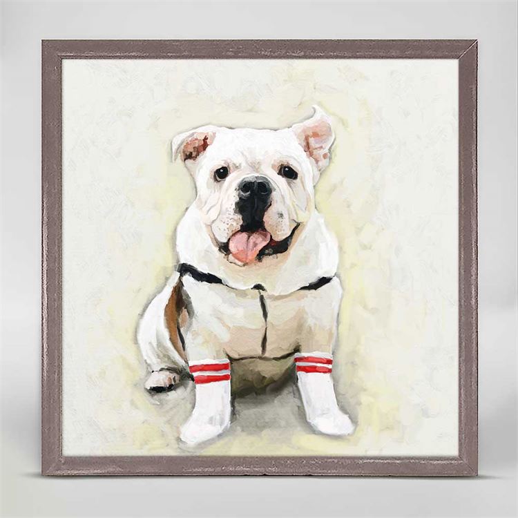 Best Friend - Luther The Bulldog, Mini Framed Canvas