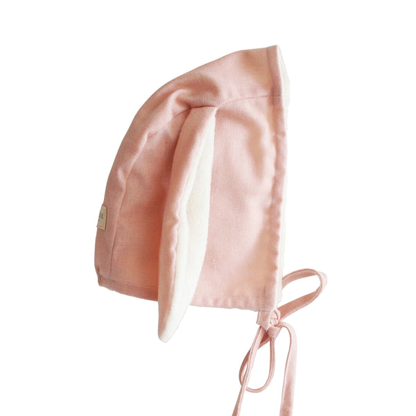 Bonnet (3-9mth) Pink & Fleece