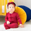 Cabernet Modal Magnetic Ruffle Footie
