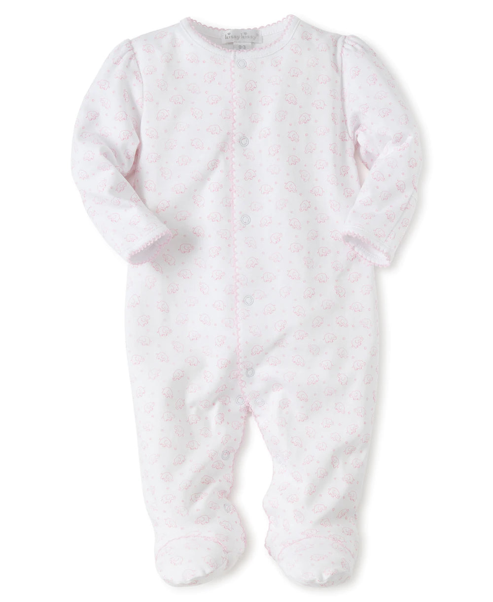 Ele-Fun Print Footie, Pink