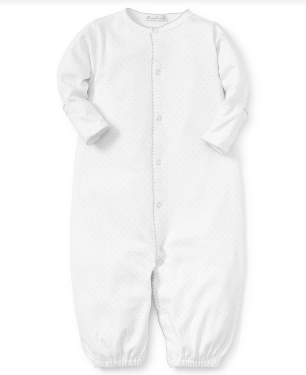 New Kissy Dots Conv. Gown, White/Silver
