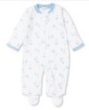 Peppy Pups Zip Footie, Blue