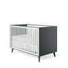 Classic Crib Oil Grey with Solid White