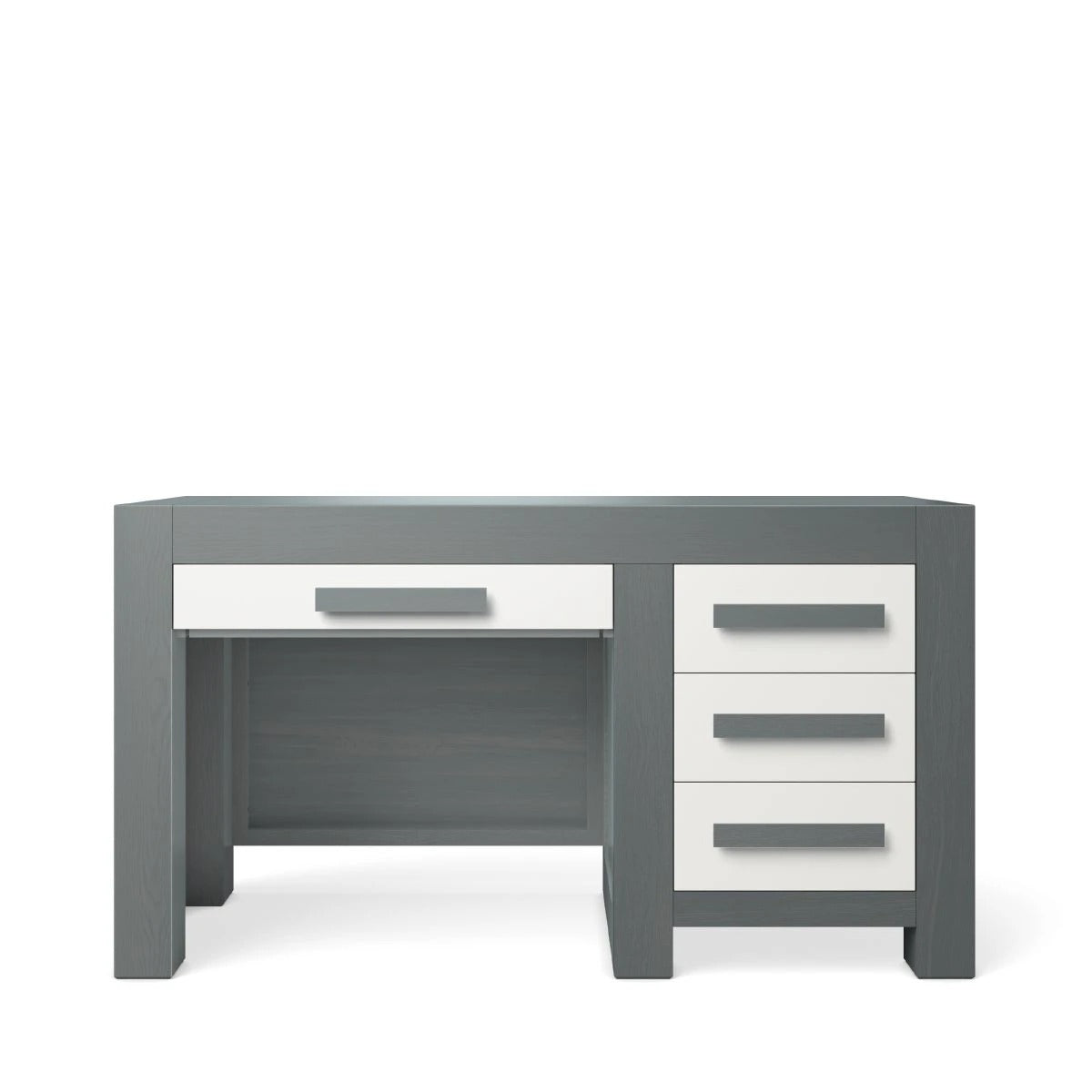 Desk Washed Grey with Solid White