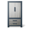 Armoire Navy with Silver Frost
