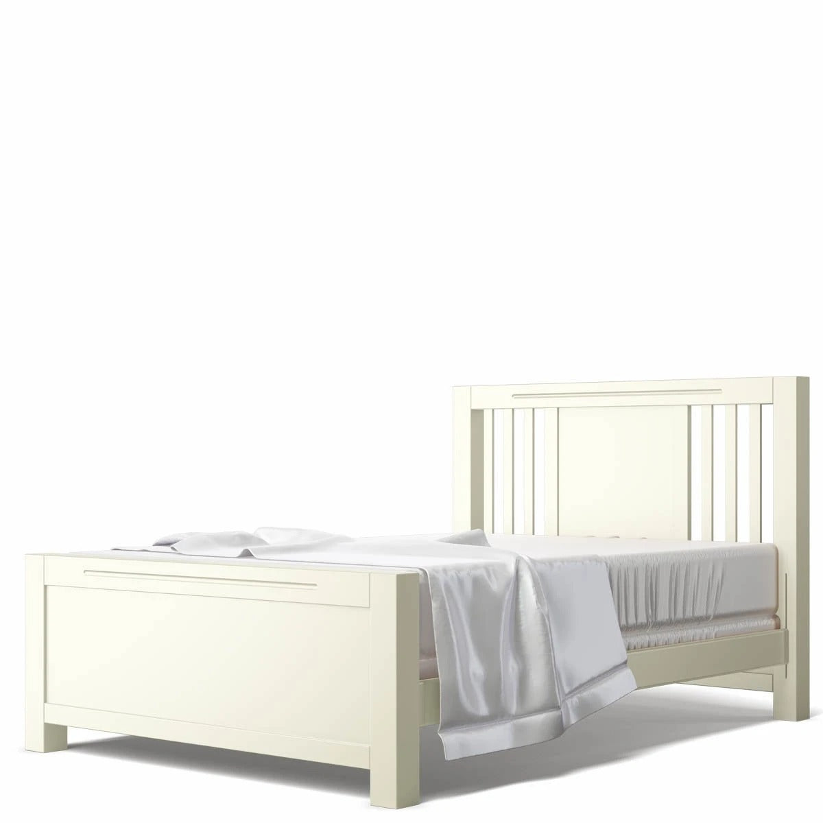 Full Bed Open Back Bianco Satinato